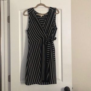 Black and white striped dress